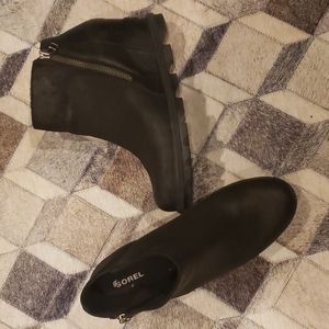 Sorel Women's Joan of Arctic Wedge Boots - Black, size 10